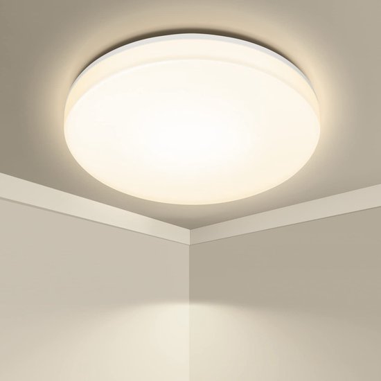 Aigostar 10I1N - Plafonnières - LED Plafondlamp - φ22cm - IP54 - witte badkamerlamp - Ceiling lamp - 2100LM - 18W - 4000K