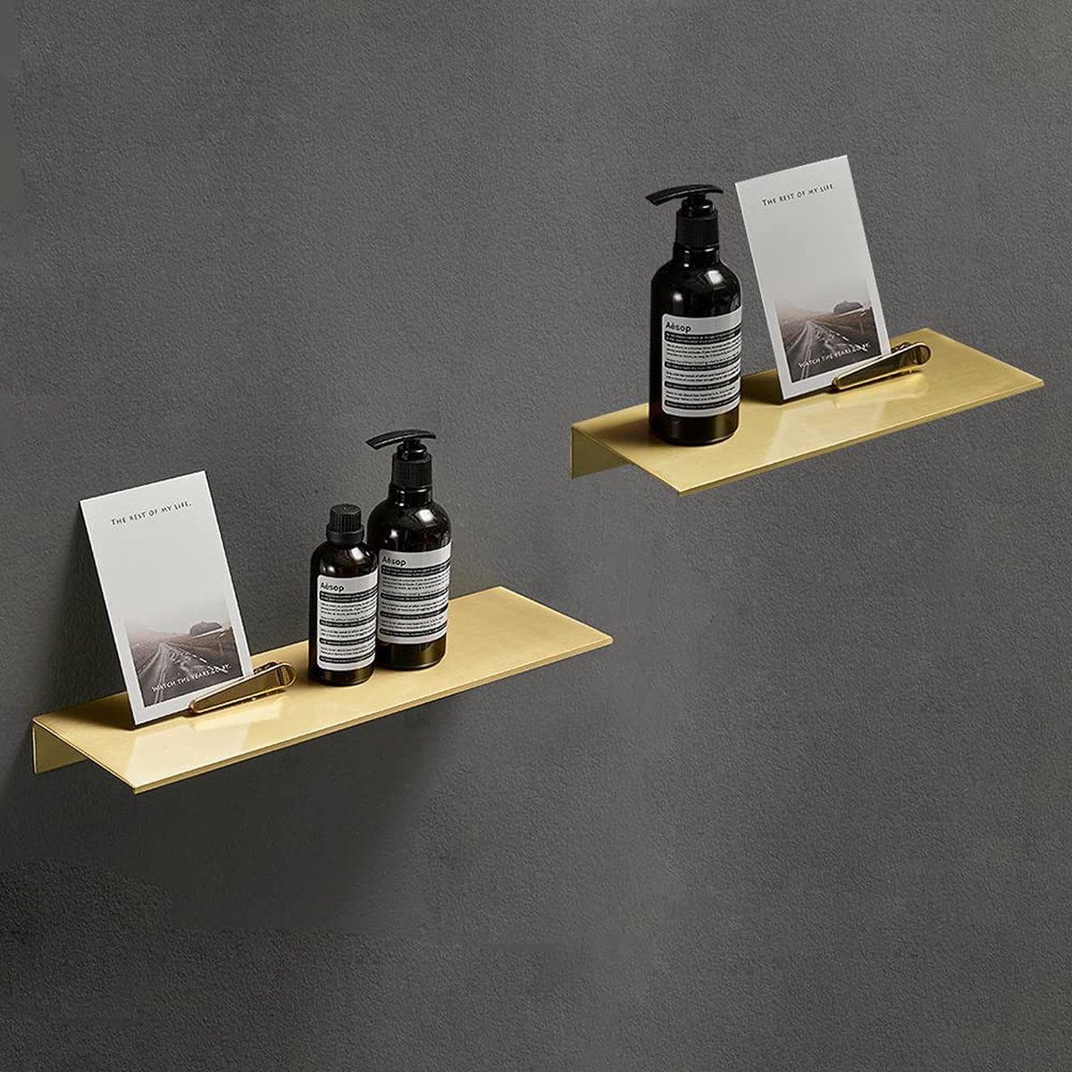 HomeZone Houten Shabby Chic Drijvende Decoratieve Hart Planken Wandplanken Modern en Uniek/Rustiek - Natuurlijk