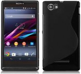 Étui Cadorabo pour Sony Xperia M en OXYDE NOIR - Étui de protection en silicone TPU flexible Case Cover