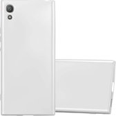 Coque Cadorabo pour Sony Xperia XA1 en ARGENT MÉTALLISÉ - Housse de protection en silicone TPU flexible