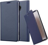 Cadorabo Hoesje geschikt voor Nokia Lumia 950 XL in CLASSY DONKER BLAUW - Beschermhoes met magnetische sluiting, standfunctie en kaartvakje Book Case Cover Etui