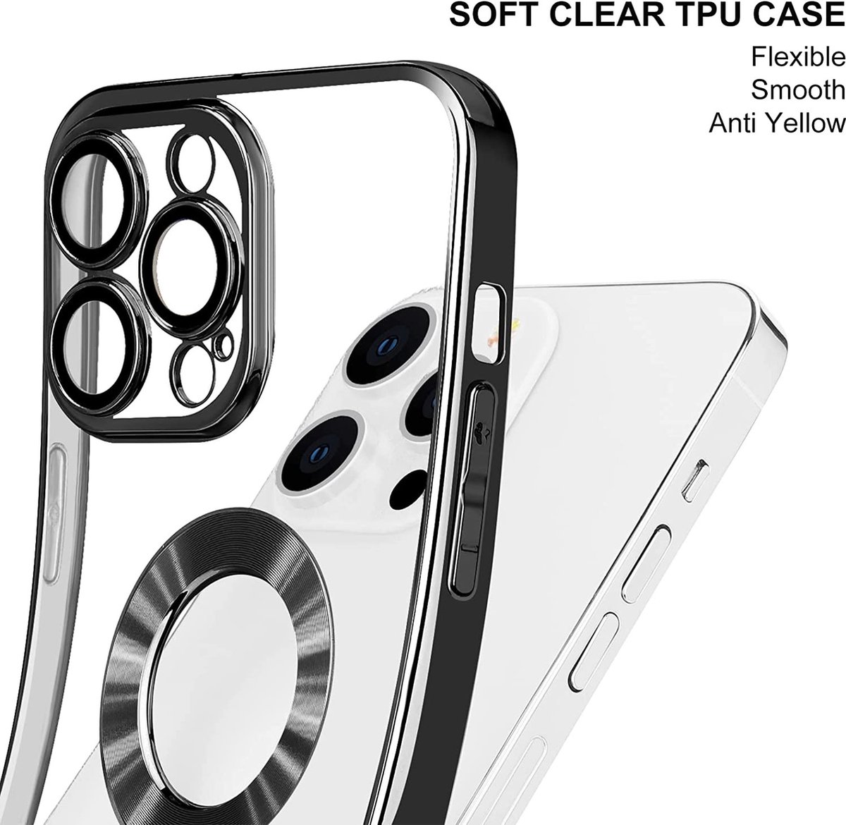 iPhone 14 Pro Max hoesje Met Lens beschermer Transparant