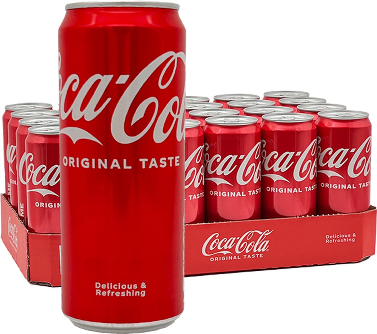 Frisdrank Coca Cola Regular blikje 0.33l 24 stuks