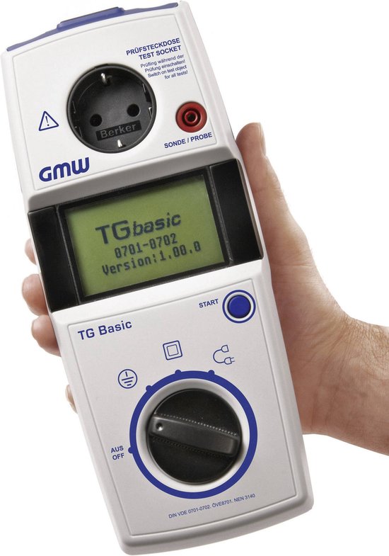 GMW TG basic 1 Veiligheidstester VDE-testapparaat conform DIN EN 62638 ...