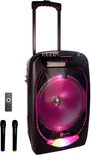 N-GEAR The Flash 1210 - Draadloze Bluetooth Party Speaker - Karaoke set - 2 Microfoons - Discoverlichting