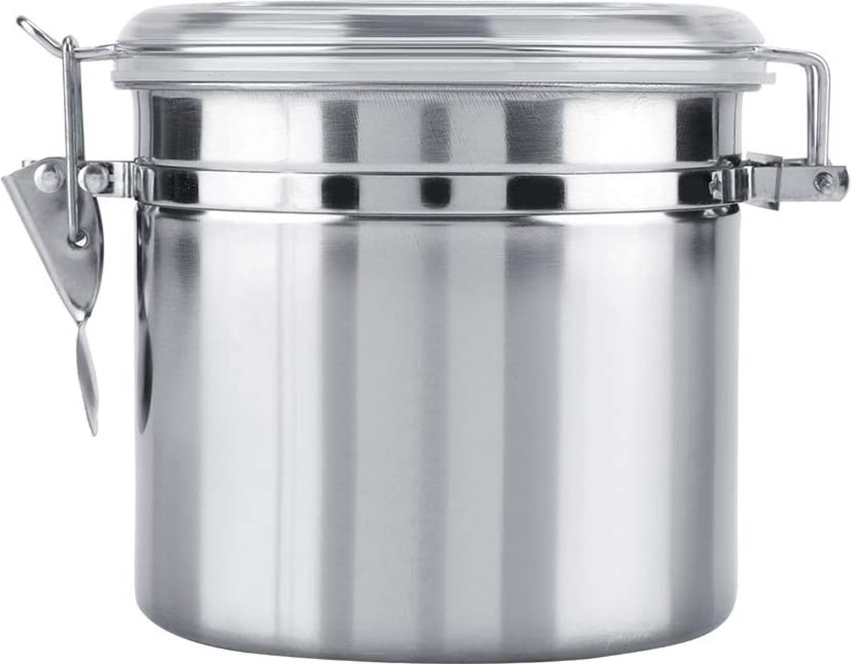 Koffie Container, Premium RVS Koffie Container Vacuüm Luchtdichte Opslag Jar voor Suiker Thee Bean(1100ml)