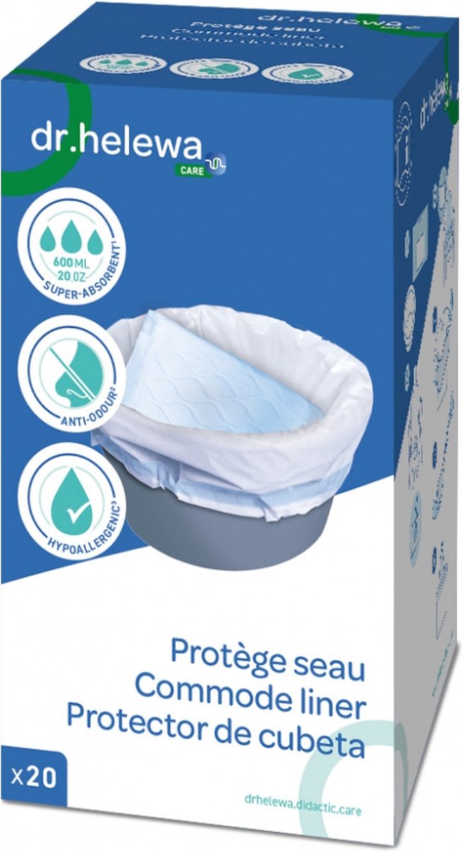Goedkoopste Hygiënische opvangzakken - toiletstoel - 20x - 650 ml Dr. Helewa Care