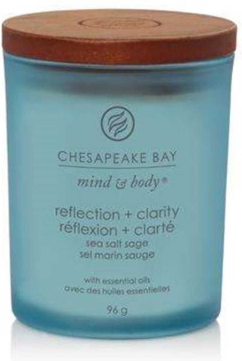 Chesapeake Bay Reflection & Clarity - Sea Salt Sage Mini Candle Blauw