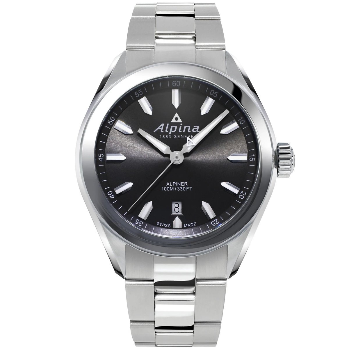 Alpina Alpiner AL-240GS4E6B Horloge - Staal - Zilverkleurig - Ø 42 mm