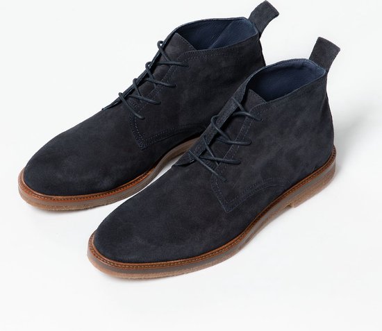 Sacha - Heren - Donkerblauwe suède desert boots - Maat 45