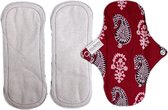 Lot de 3 protège- Protège-slips lavables Eco Femme (avec mug) - 100% Katoen biologique - blanc - édition spéciale
