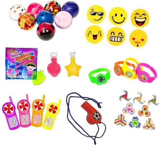 THE TWIDDLERS 60 premium kinderverjaardag, cadeautjesset voor meisjes en jongens, geschenkzakjes, vulling, speelgoedset, cadeautje, verjaardag, gastgeschenken, piata-vulling voor kinderen