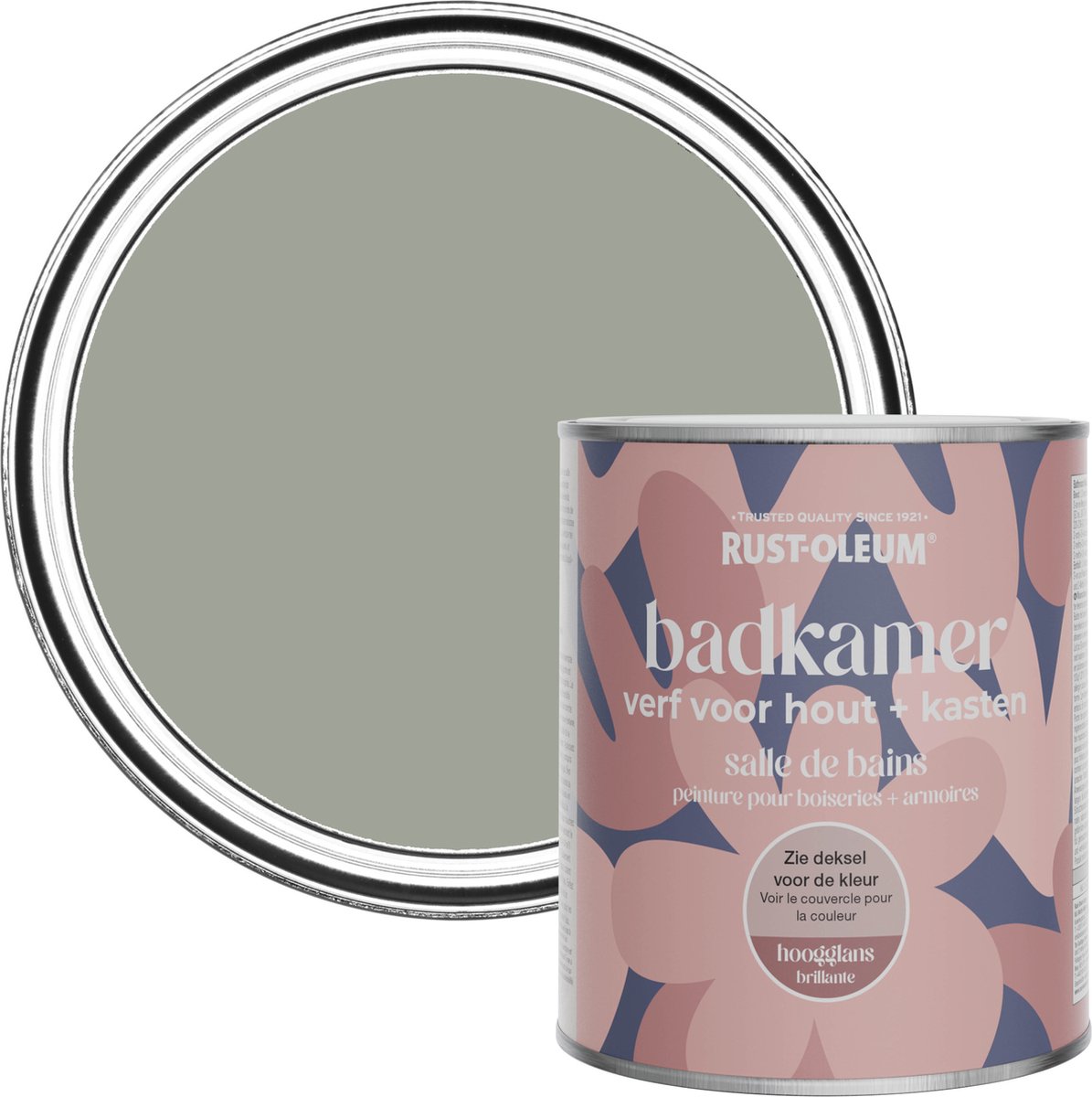 Rust-Oleum Lichtgroen Badkamerverf voor hout en kasten Hoogglans - Theeblad 750ml