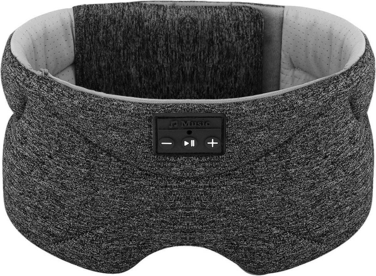 Bol.com Bluetooth slaapmasker (premium) - 100% verduisterend - Ultraplatte 'spons speakers' (perfect voor zijslapers) - Koel en ... aanbieding
