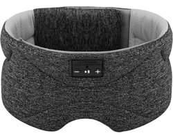 Bluetooth slaapmasker (premium) - 100% verduisterend - Ultraplatte 'spons speakers' (perfect voor zijslapers) - Koel en ademend materiaal - Volledig verstelbaar - Excellente geluidskwaliteit - Batterij: 13 uur - Antraciet (limited) - Moederdag Cadeau