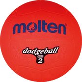 Molten Dodgeball 2, rouge, balle de jeu extérieure, caoutchouc