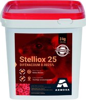Stelliox 25 gif tegen ratten en muizen - Blok Rattengif voor buiten 3 kg