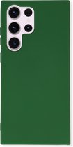 Casemania Hoes Geschikt voor Samsung Galaxy S23 Ultra Donker Groen - Extra Stevig Siliconen Back Cover
