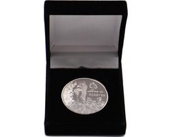 coinsandawards.com - Trouwmunt - zilver - fluwelen geschenkdoos