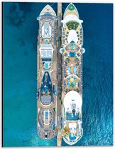 WallClassics - Dibond - Grote Cruise Schepen - 30x40 cm Foto op Aluminium (Wanddecoratie van metaal)