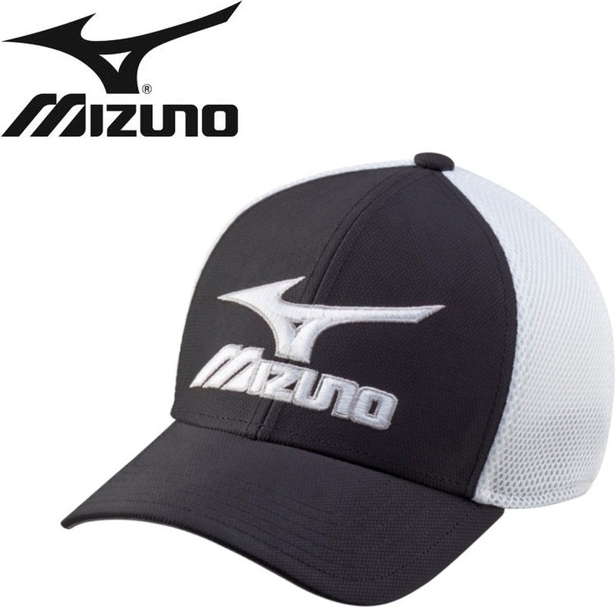 Mizuno - Golfcap - Phantom - Zwart-wit