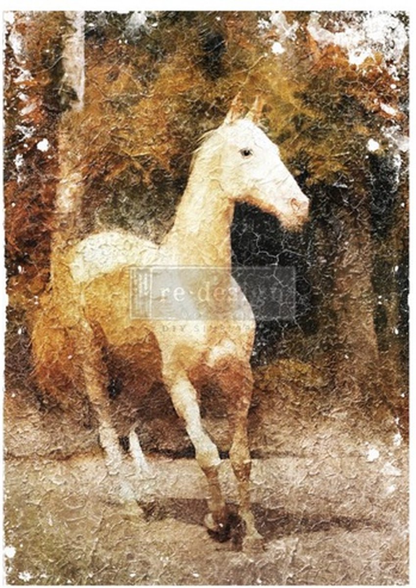 Redesign - Decoupage Tissue Papier - A1 - 'White Majesty'