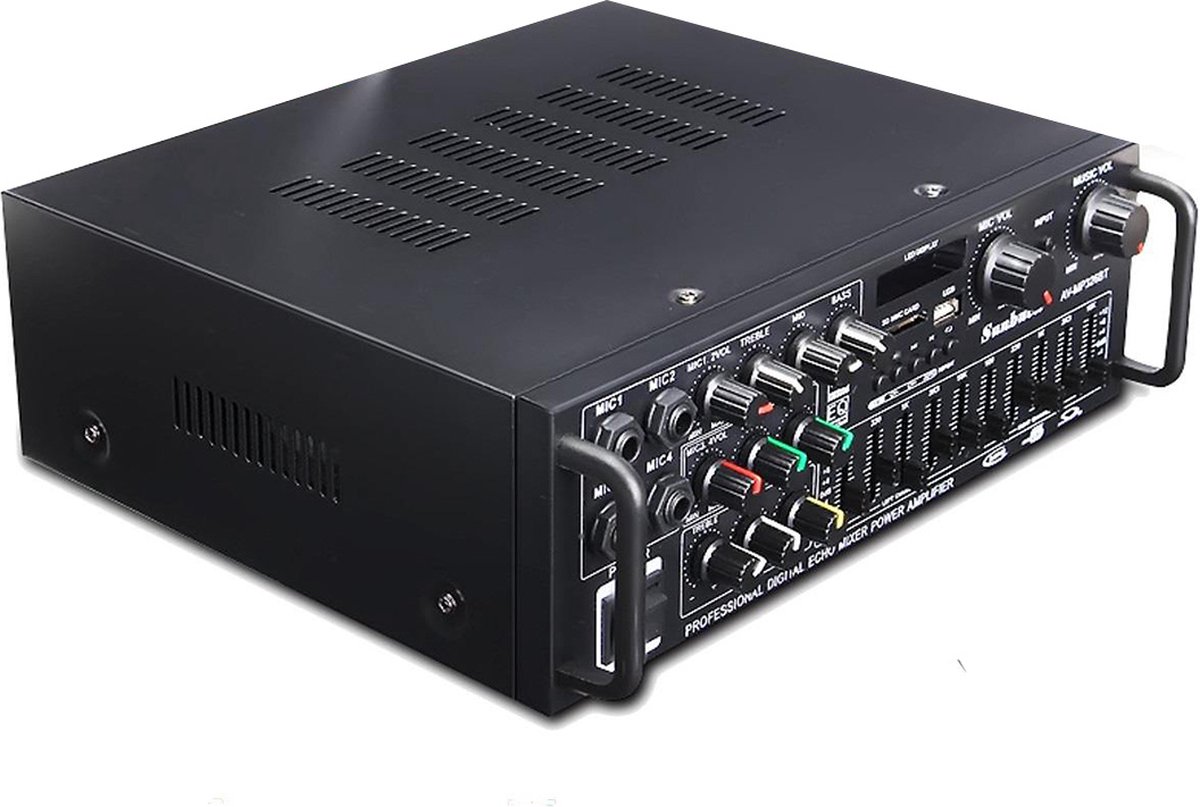 CLAITE Audioversterker van Topkwaliteit - Stereo Versterker Met Afstandsbediening - Amplifier Met Led Display - CLAITE