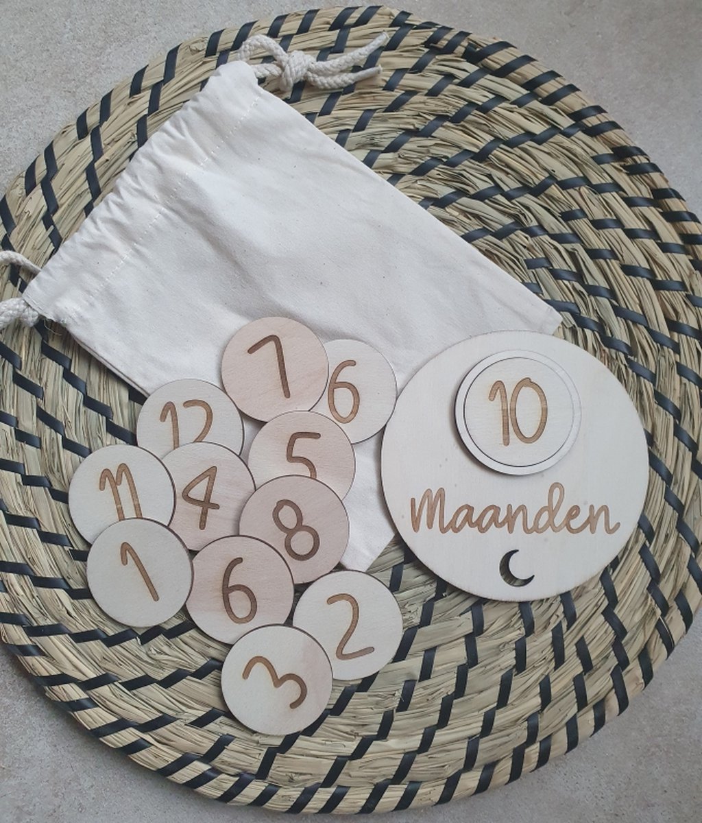 Goedkoopste Mijlpaalcirkel met schijfjes - Mijlpalen - Mijlpaalkaarten - Mijlpaaldeken - Mijlpaal Cirkels met cijferschijfjes - Baby - Geboorte - Babyshower - Kraamcadeau