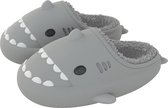 JAXY Shark Slippers - Shark Dias - Shark Slippers - Pantoufles femmes Femme et Homme - Pantoufles Garçons et Filles - Taille 40-41 - Grijs
