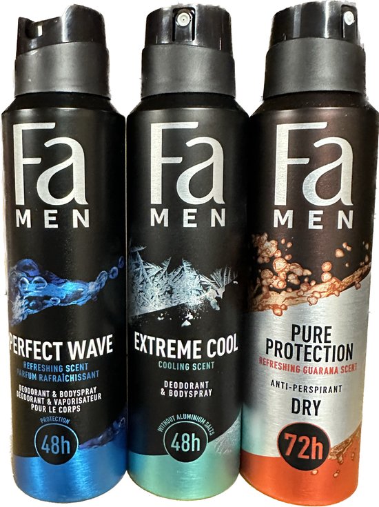 FA MEN - Deo Spray Mix - Perfect Wave / Extreme Cool / Guarana