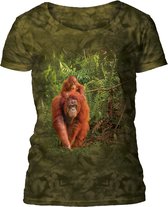 Ladies T-shirt Orangutan Mama and Baby S