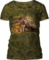 Ladies T-shirt Autumn Grey Wolf XL