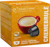 Café italien - Coffee crème brûlée - 16x pièces - Compatible Dolce Gusto