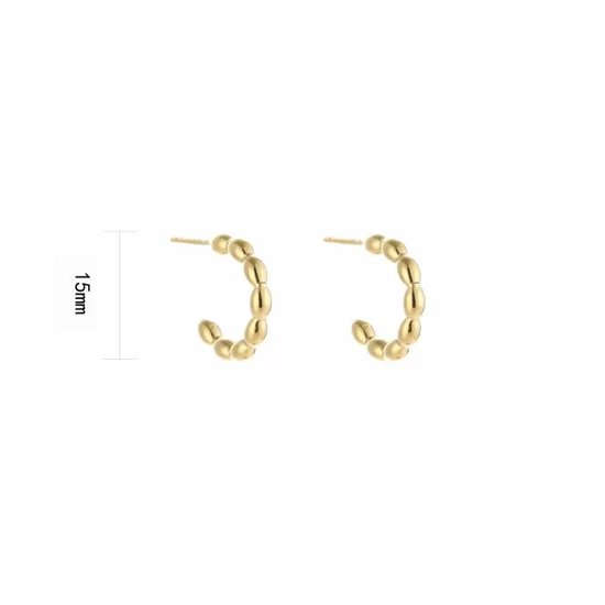 Bijoutheek Clous d'Oreilles Chaîne Perle Or