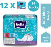 Bella maandverband Ideale Night StaySofti (7 stuks in 1 pak) pak van 12, ultradunne Bella, 24 uur bescherming, fris en comfortabel gevoel, Voordeelverpakking- 84 stucks