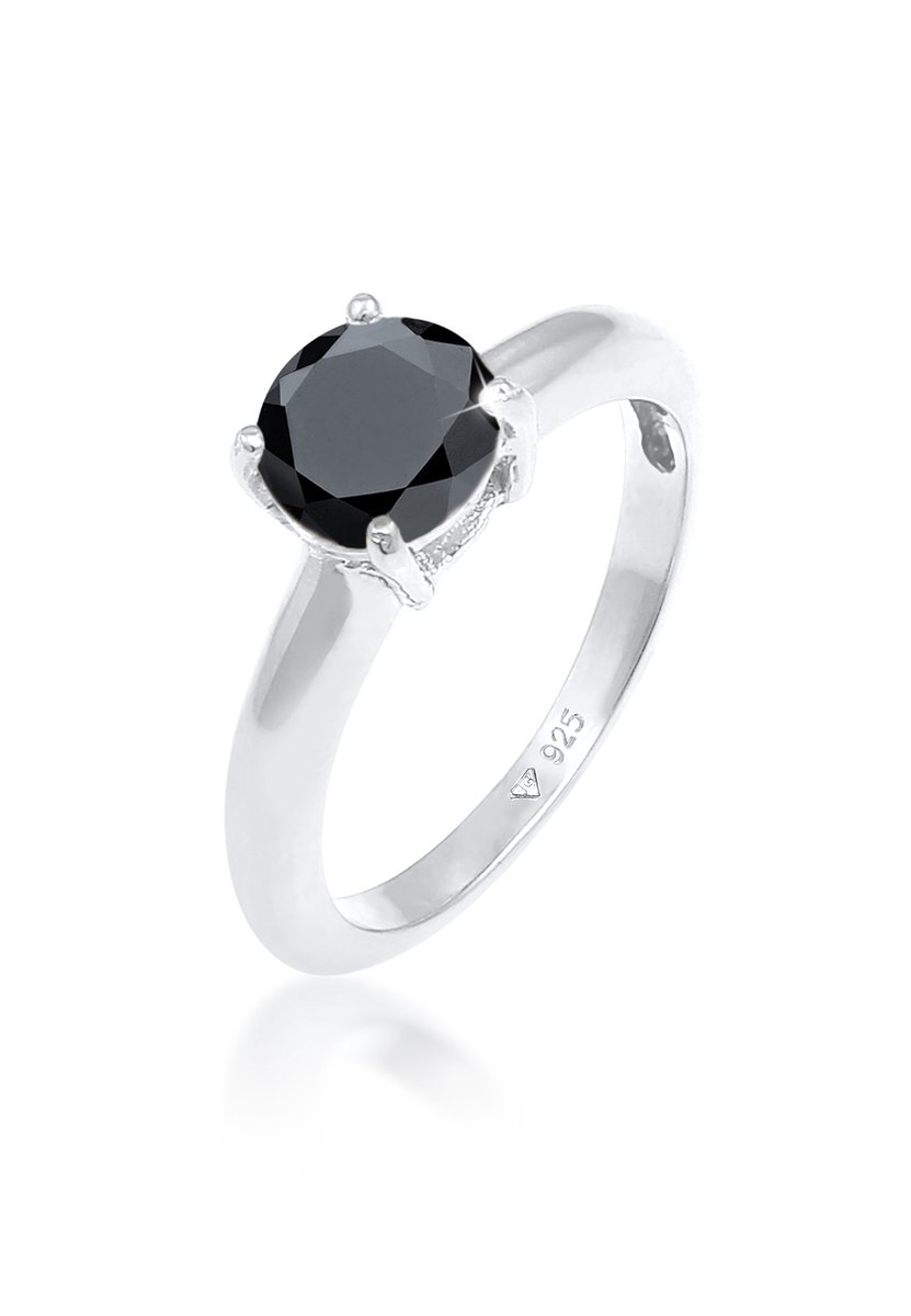 Elli - Ring - Dames Eenzaam Klassiek met Zirkonia Kristal in 925 sterling zilver - Dames