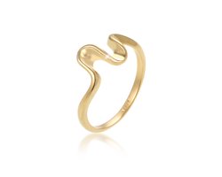 Elli - Ring - Dames Wave Look Trend in 925 Sterling Zilver - Dames