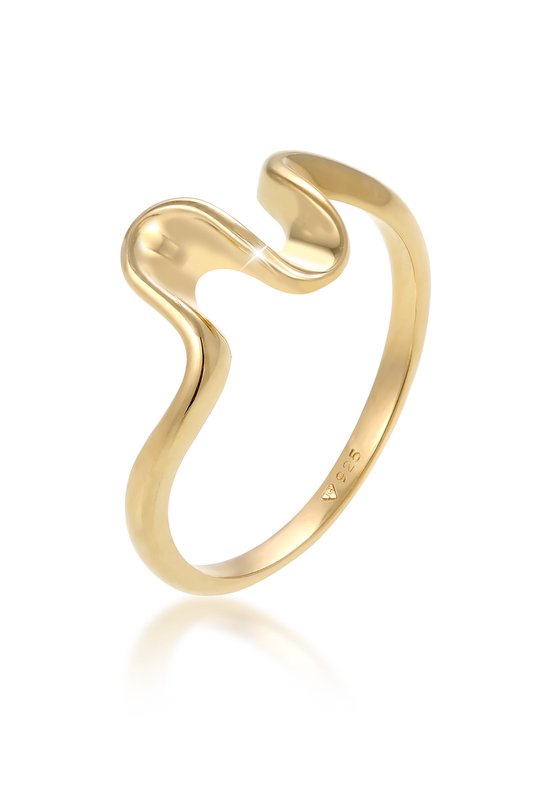 Elli - Ring - Dames Wave Look Trend in 925 Sterling Zilver - Dames