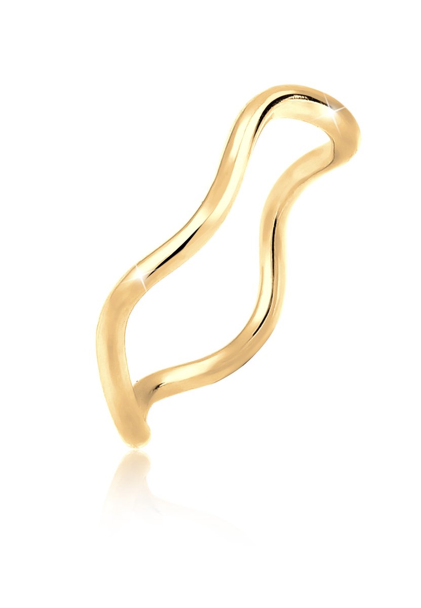 Elli - Ring - Dames Golven Minimaal Geo Trend in 925 Sterling Zilver - Dames