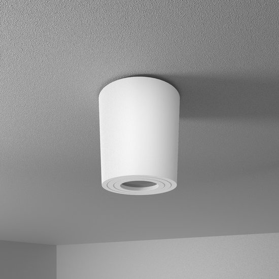 Paxton - LED plafondspot opbouw - Rond - Wit - Aluminium - IP65 geschikt voor badkamer en keuken - GU10 fitting - 3 jaar garantie
