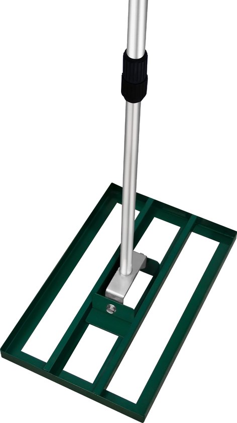 Niveleur de pelouse T-MECH - Râteau niveleur 50 cm - Manche réglable : 1,20 à 1,90 m - Manche Comfortable - Vert