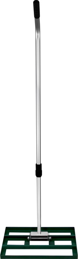Niveleur de pelouse T-MECH - Râteau niveleur 50 cm - Manche réglable : 1,20 à 1,90 m - Manche Comfortable - Vert