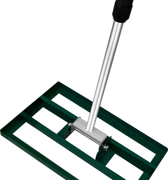 Niveleur de pelouse T-MECH - Râteau niveleur 50 cm - Manche réglable : 1,20 à 1,90 m - Manche Comfortable - Vert