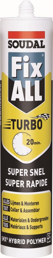 Soudal Lijmkit Fix All turbo wit 290ml - Soudal