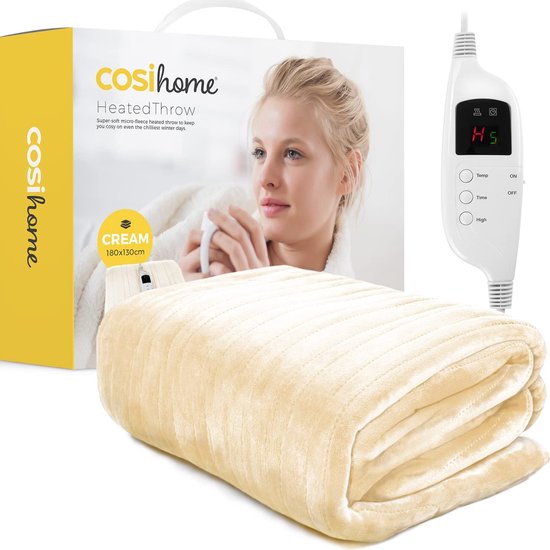Cosi® XL - elektrische deken - 180 130 cm beige | bol.com
