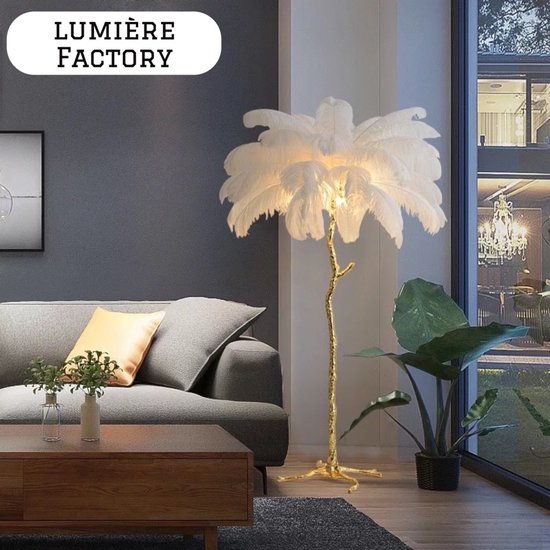 Lampe plume d'autruche - lampe Feather d'autruche - autruche - LED - lampe  - luxe -... | bol.com