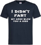 Grappig T-shirt - I didn't fart - kiss - farter - vader - vaderdag - papa - scheet - scheten - stinkerd - maat XXL