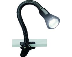 TRIO FLEXO - Klemlicht - Zwart - excl. 1x E14 3,5 W - Snoerschakelaar - Flexibel - Klemlamp