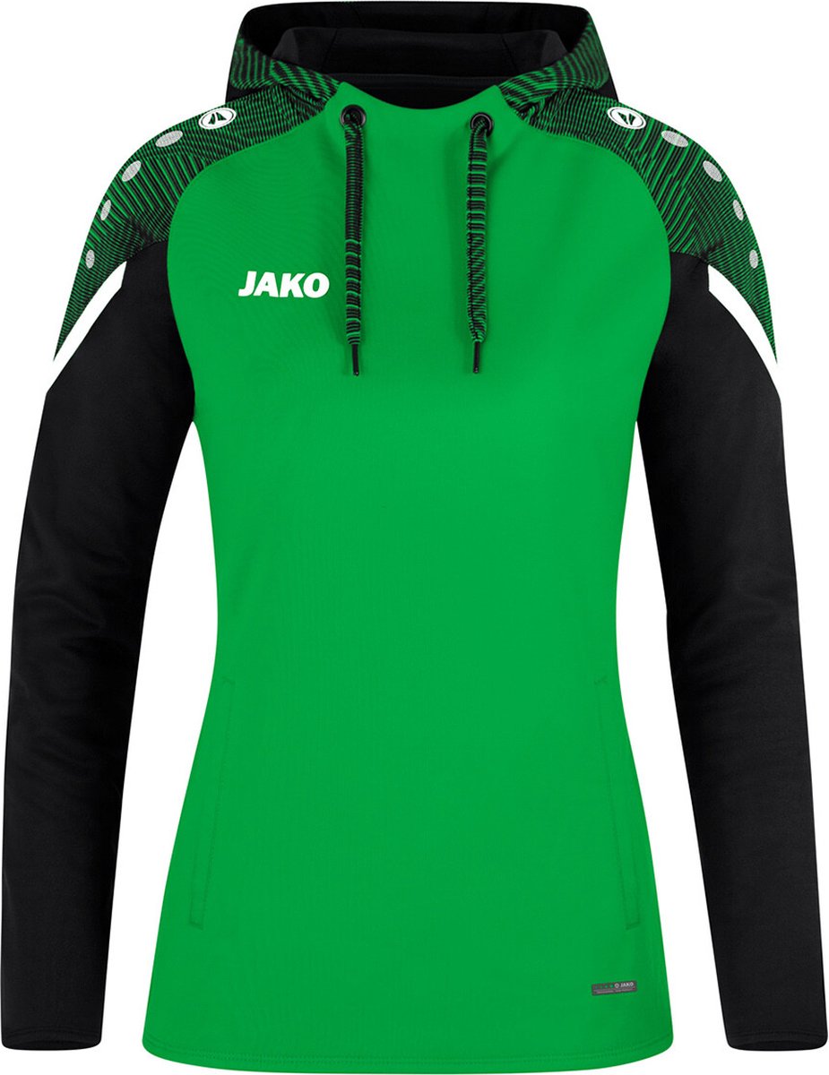 Jako Performance Sweater Met Kap Dames - Zachtgroen / Zwart | Maat: 34
