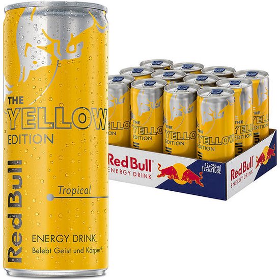 Red Bull Yellow Edition Tropical 12 x 250 ml bol